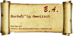 Borbély Ametiszt névjegykártya